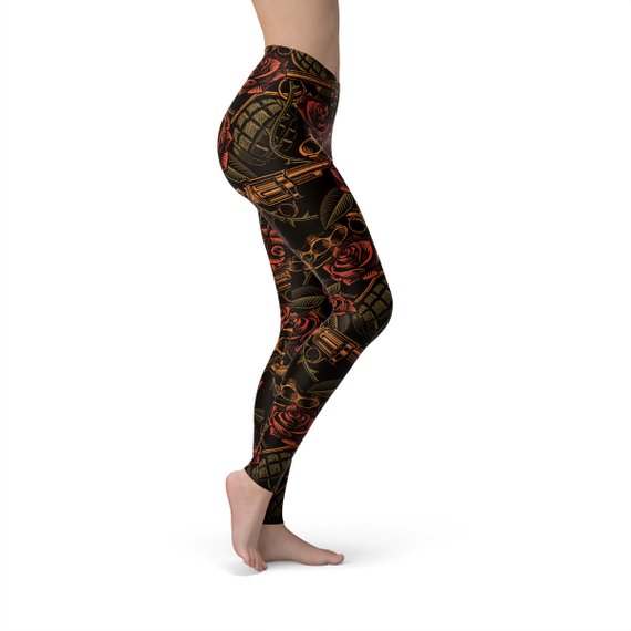 Womens Badass Leggings Maroon Sooty