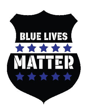 Blue Lives Matter American Flag Police Car Truck Decal Sticker Thin
