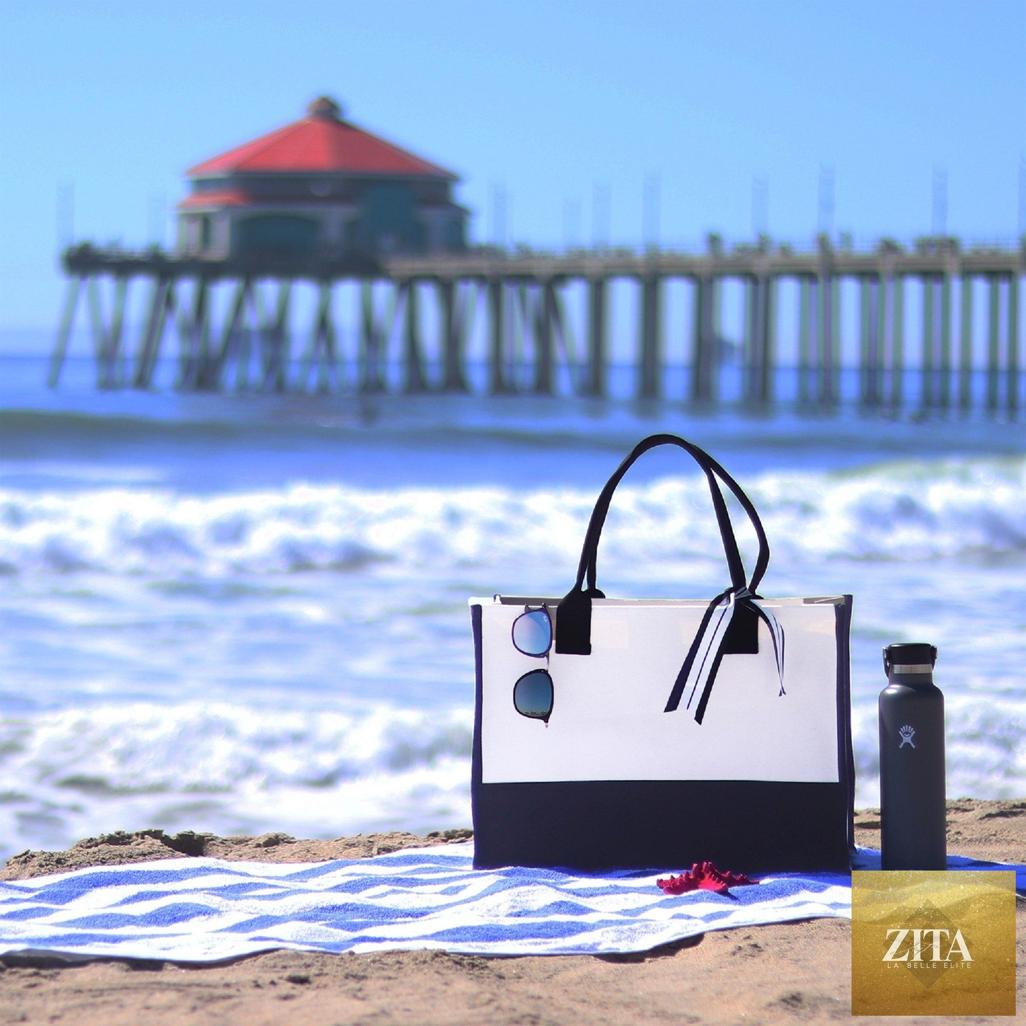 Road Trip Beach Tote Bag - Large Chic Tote Bag - Gift for Her - Vacation Tote Bag - Weekender Bag - Travel Tote