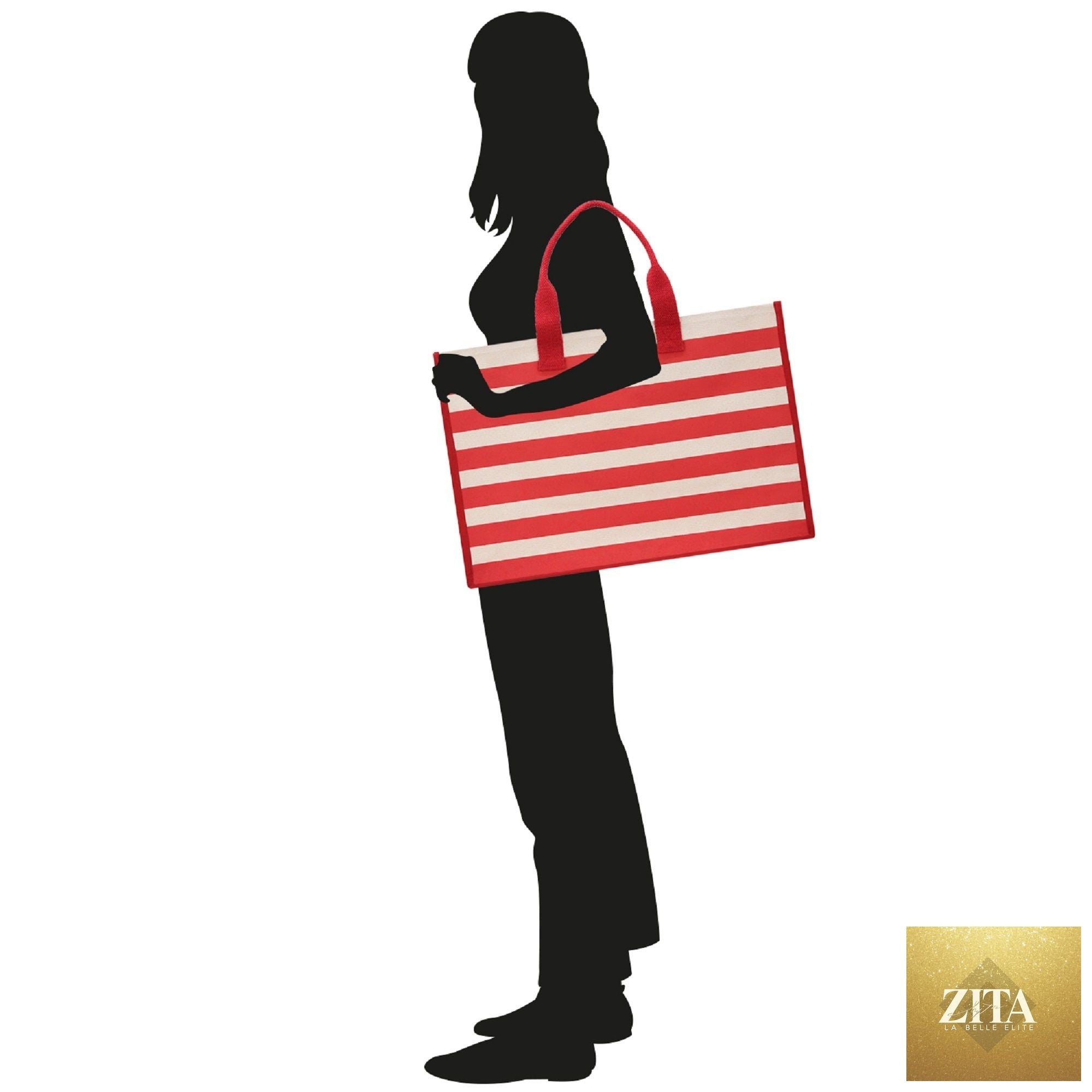 Salty Vibes Cabana Tote Bag XL - Oversized Chic Tote Bag with Zipper and Inner Pocket - Beach Bag for Women - Weekender Beach Tote