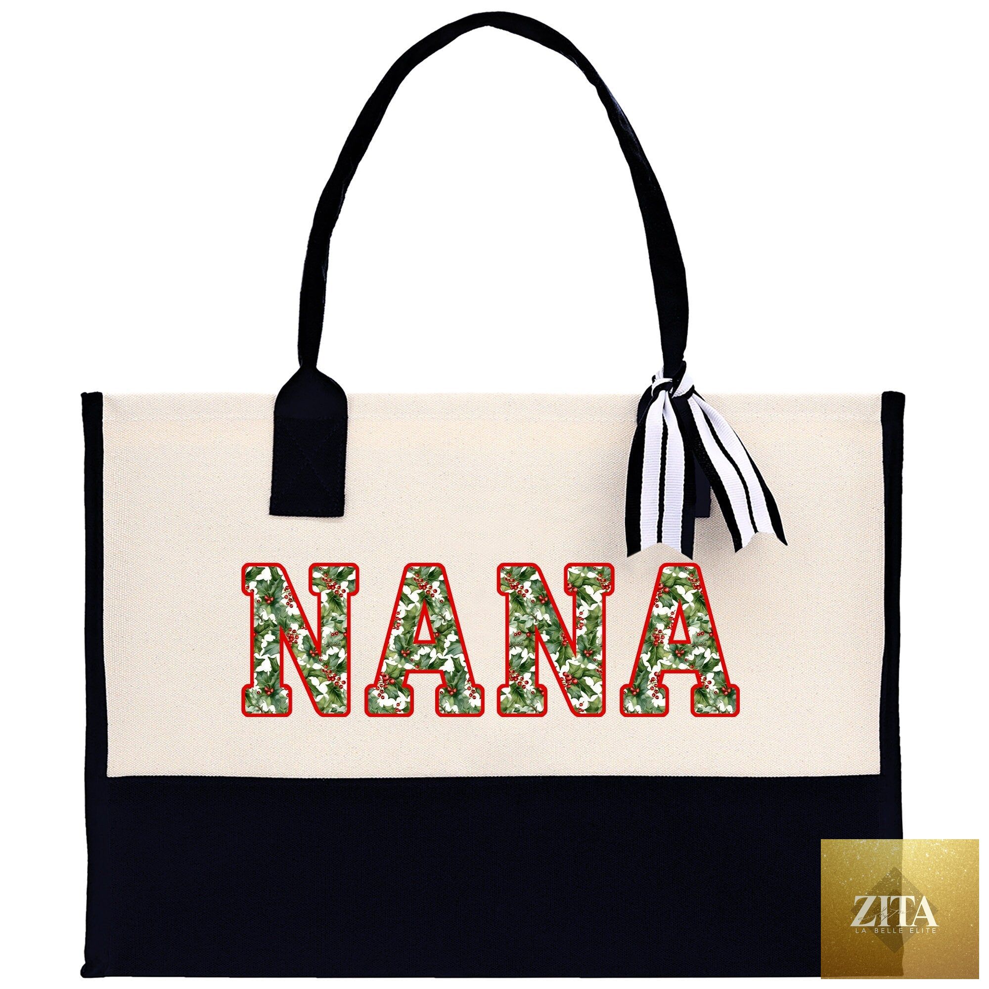 Gaga Gram Mimi Nana Grandma Canvas Tote Bag Grandma's Getaway Bag Grandma Gift Bag Mothers Day Gift Bag Grandma Beach Bag Gift for Grandma