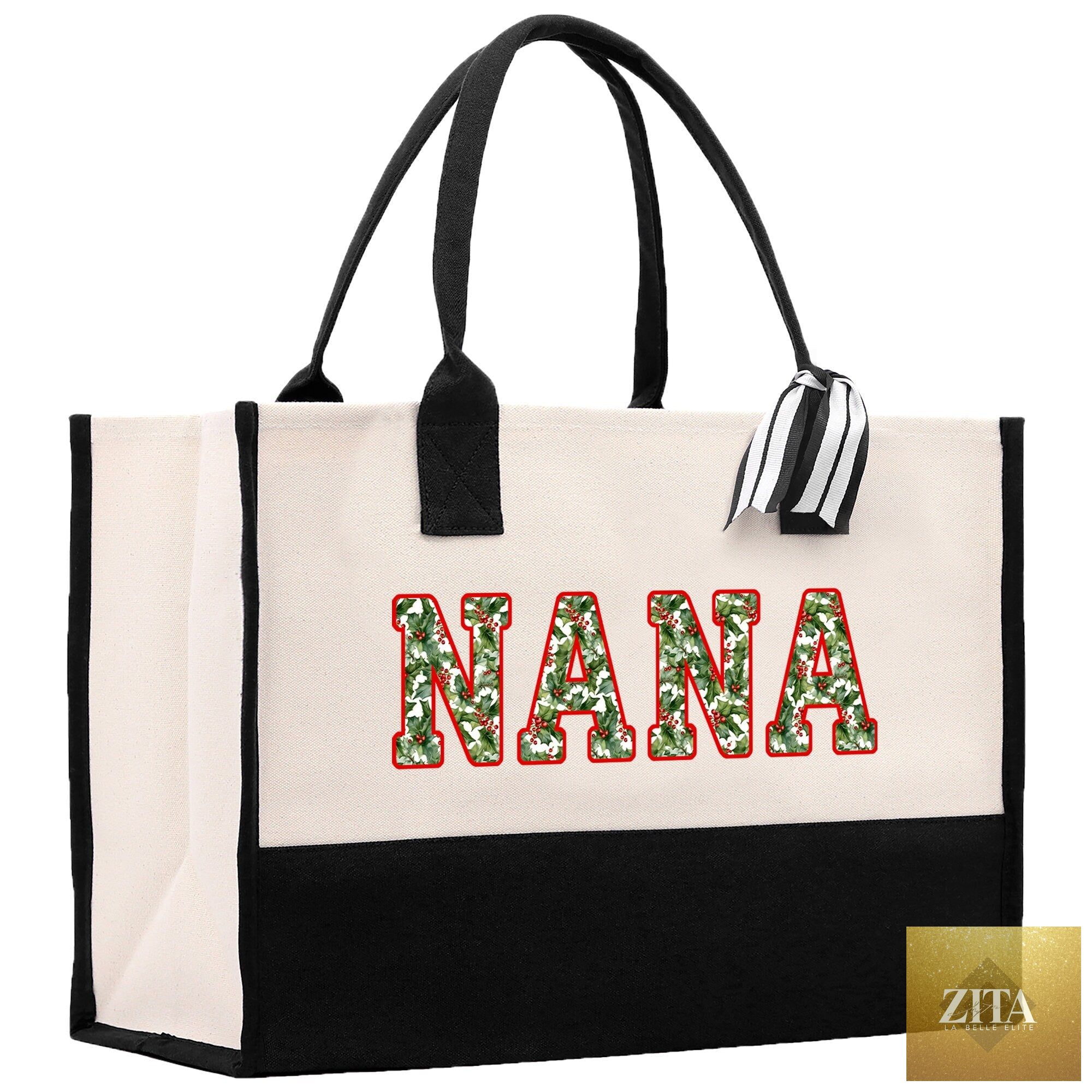 Gaga Gram Mimi Nana Grandma Canvas Tote Bag Grandma's Getaway Bag Grandma Gift Bag Mothers Day Gift Bag Grandma Beach Bag Gift for Grandma