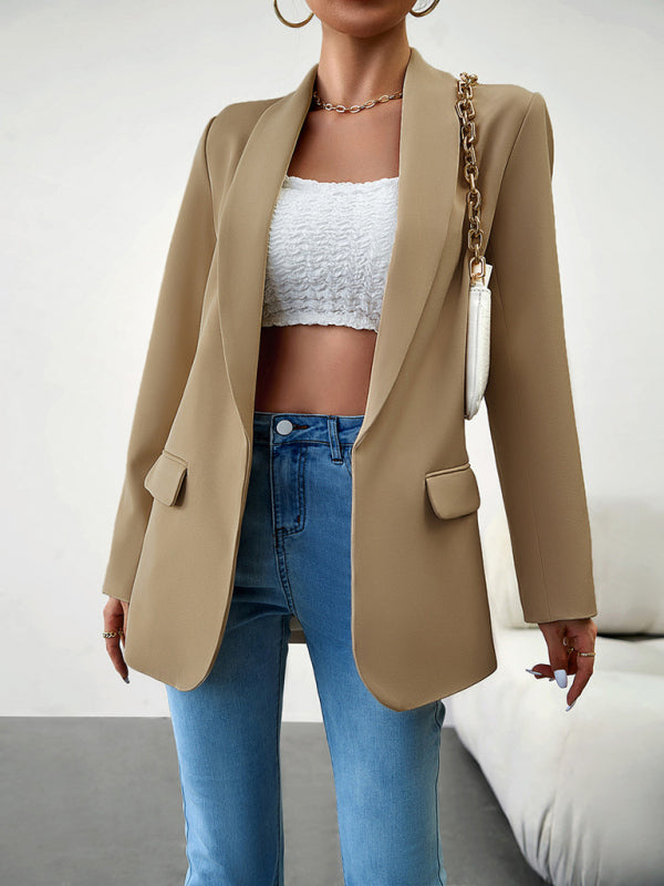 Women's Professional Blazer Suit - Lapel Jacket - Multiple Colors