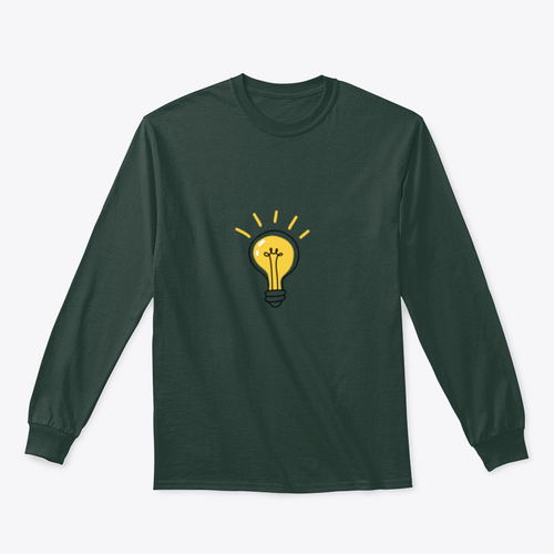 Bulb Hand Written T-Shirt Design Inspiration Concept  Design for Turquoise Theseus