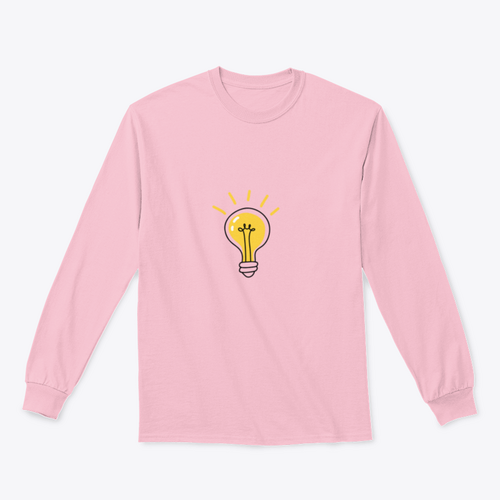 Bulb Hand Written T-Shirt Design Inspiration Concept  Design for Turquoise Theseus