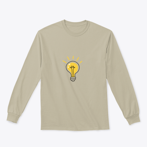 Bulb Hand Written T-Shirt Design Inspiration Concept  Design for Turquoise Theseus