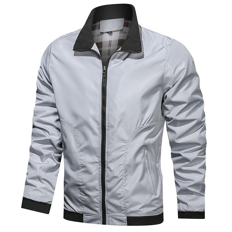 Men's lightweight blue windbreaker jacket by Stevvex, casual outdoor waterproof coat with slim fit for spring and autumn.