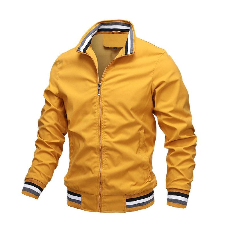 Men lightweight blue windbreaker jacket by Stevvex, casual slim-fit outdoor waterproof coat for spring and autumn.