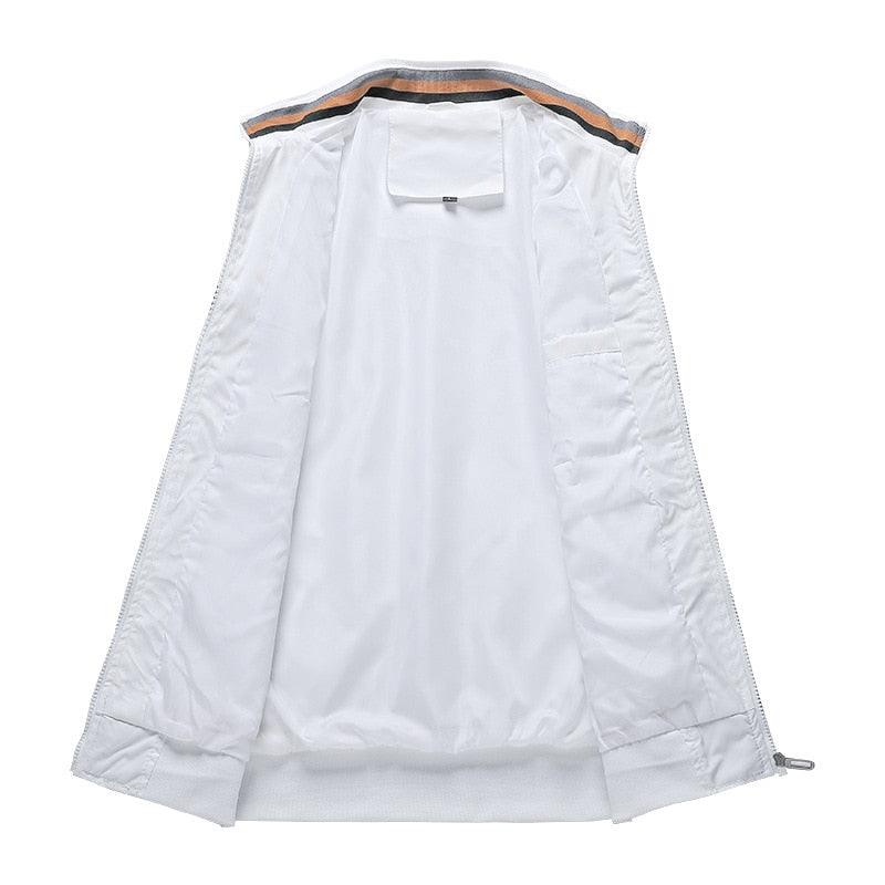 Men lightweight blue windbreaker jacket by Stevvex, casual slim fit outdoor waterproof coat for spring and autumn.