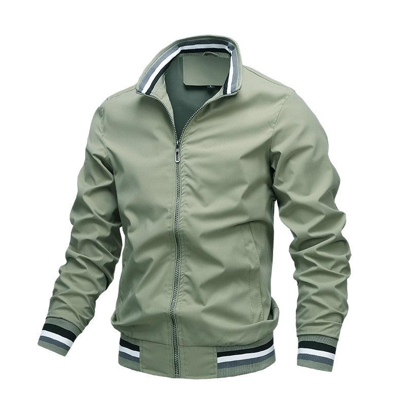 Men lightweight blue windbreaker jacket by Stevvex, casual outdoor waterproof spring/autumn coat, slim fit, stylish and comfortable.