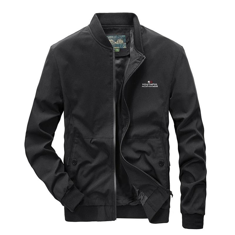 Men's lightweight blue windbreaker jacket by Stevvex, casual outdoor waterproof slim jacket for spring and autumn.
