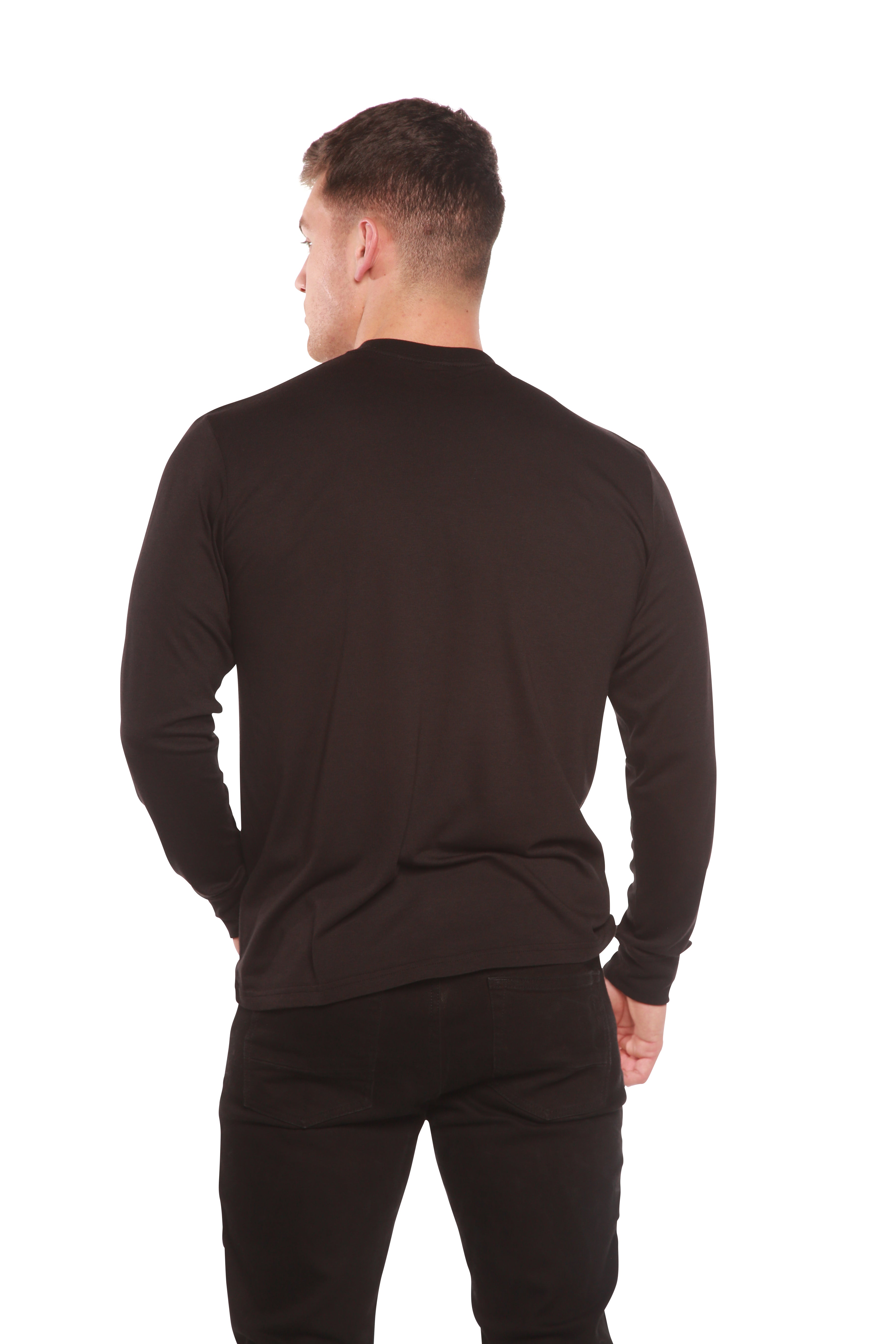 Custom Printed Men's Bamboo Viscose/Organic Cotton Long Sleeve T-Shirt