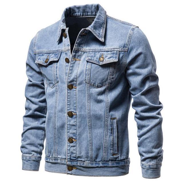 Stevvex modern men's light blue slim casual winter jacket with cotton lining, warm, comfortable, and elegant for cold weather.
