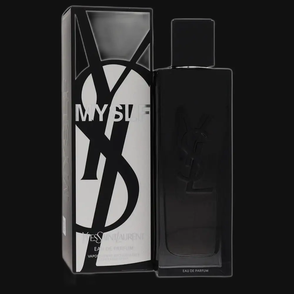 Myslf by Yves Saint Laurent men's cologne, 3.4 oz eau de parfum spray, featuring sleek bottle design and elegant branding.