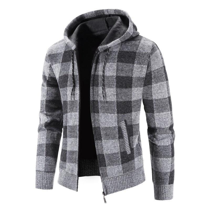 Stevvex men's autumn winter fleece jacket, slim fit, lightweight hooded casual sweater in solid color, warm and soft for men.