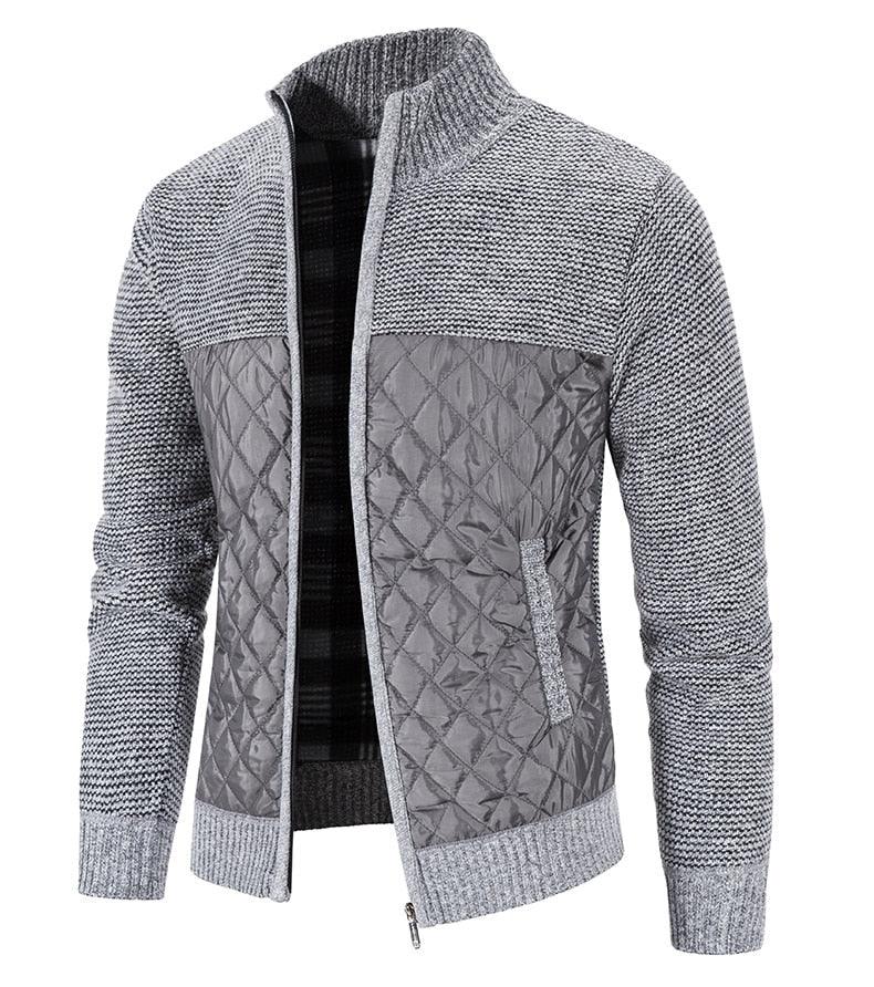 Stevvex men's autumn winter slim fit fleece jacket with hood, soft warm fabric, solid color, casual and business style.