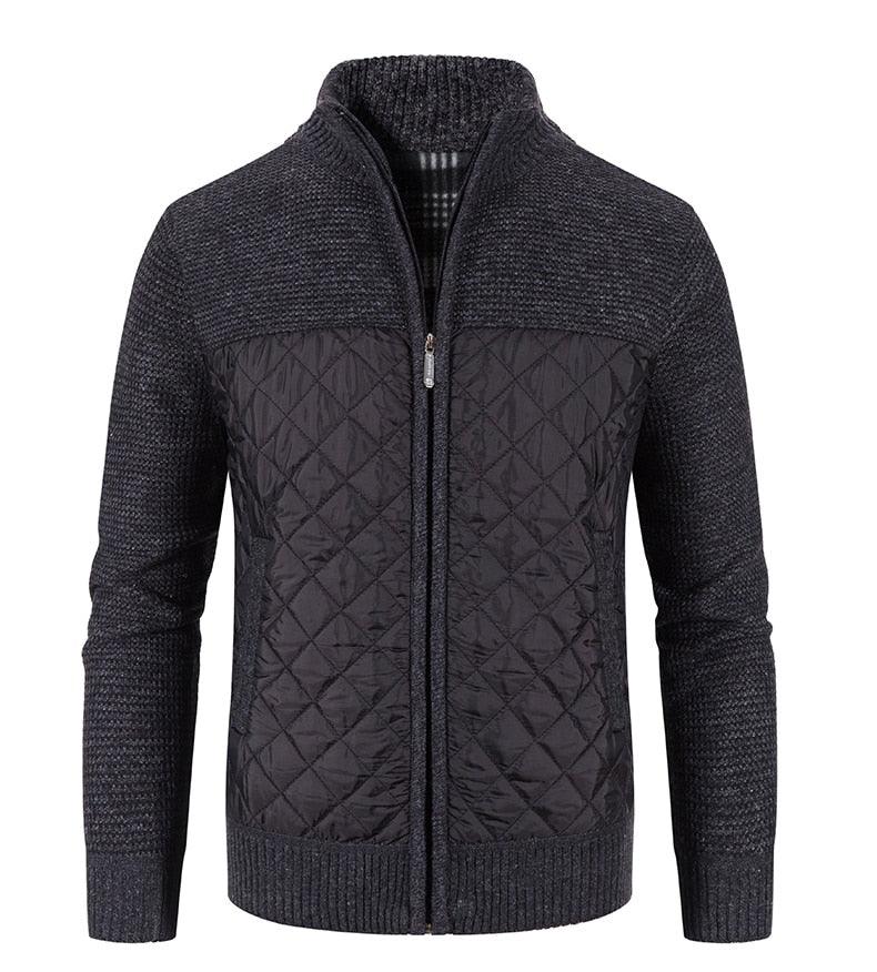 Stevvex men's autumn winter fleece jacket, slim fit, soft warm sweater style, hooded casual and business jacket in solid color.