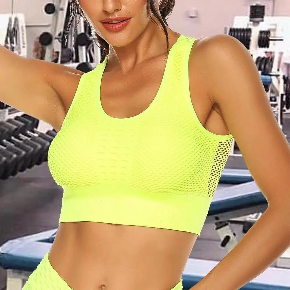 Stevvex women's backless solid quick-dry workout sports bra with yoga vest design, ideal for running, gym, and yoga activities.