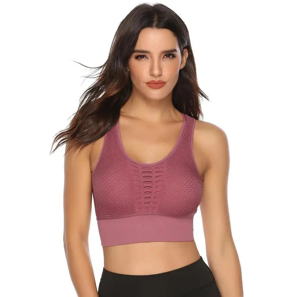Stevvex women's backless workout sports bra and yoga vest, quick-dry, solid color, designed for running and gym fitness.