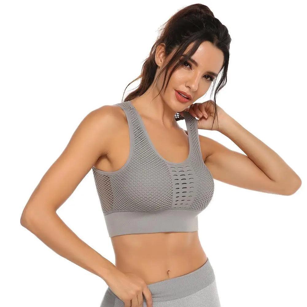 Stevvex women's backless, solid quick-dry sports bra and yoga vest, ideal for workout, running, and gym activities.