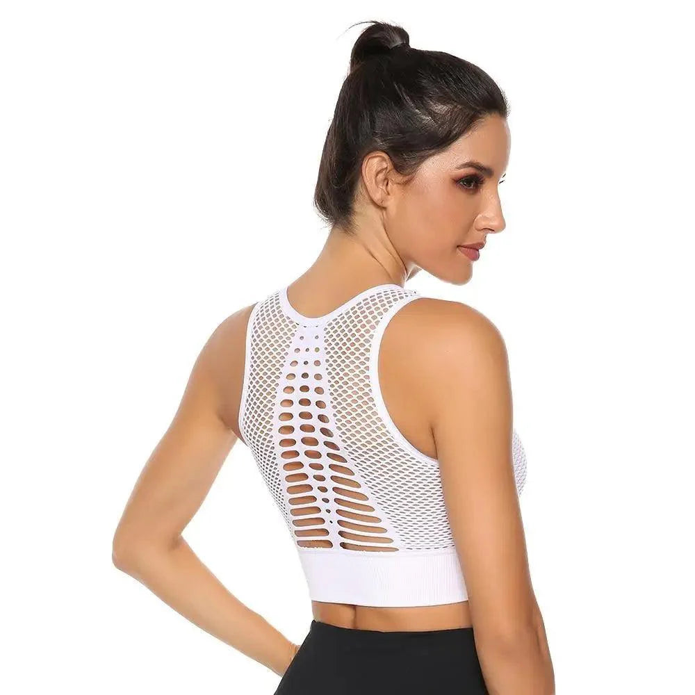 Stevvex women's backless workout sports bra and yoga vest, quick-dry solid T-shirt for running and gym activities.