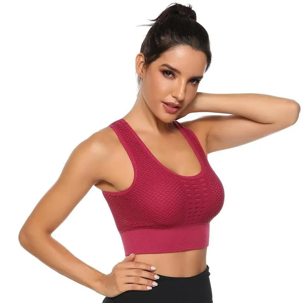 Stevvex women's backless, quick-dry workout T-shirt and sports bra for yoga and running, featuring a stylish, solid design.