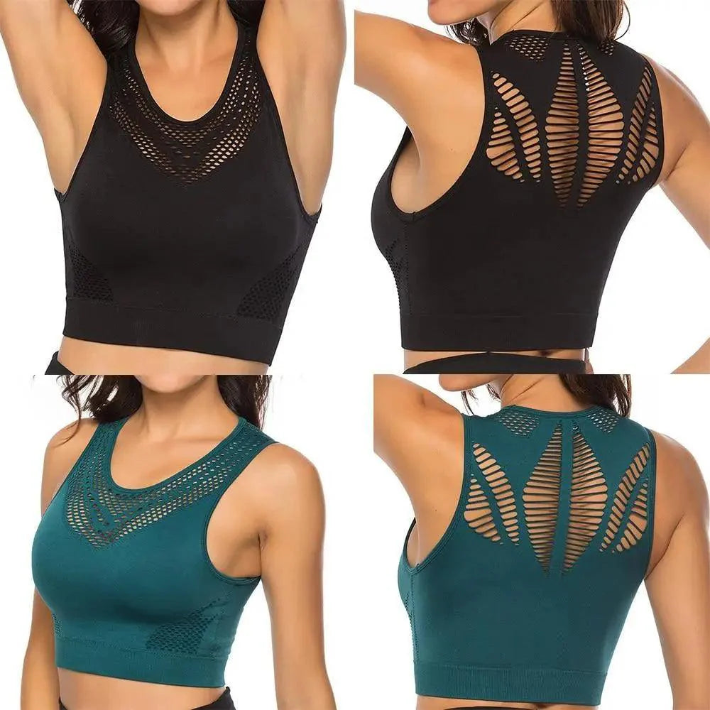 Stevvex women's backless solid quick-dry workout T-shirt and sports bra for yoga, running, and gym activities.