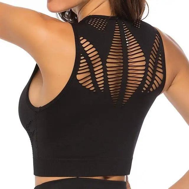 Stevvex women's backless solid quick-dry workout sports bra and yoga vest, suitable for running, gym, and yoga activities