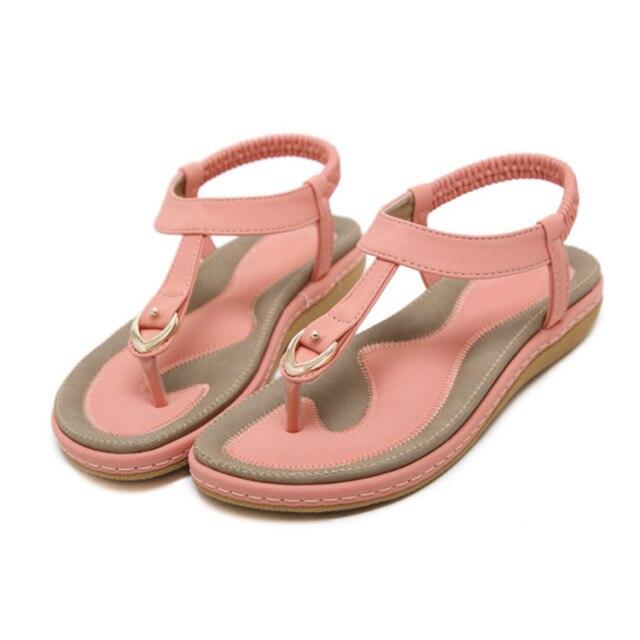 Stevvex women's flat heel summer flip flops with T-strap, elastic straps, soft sole, ideal for beach and casual wear.