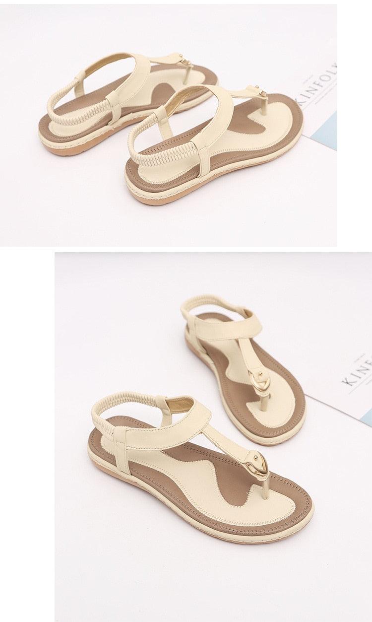 Stevvex women's flat heel summer flip flops with T-strap, elastic straps, soft sole, beach-ready casual slip-on sandals.