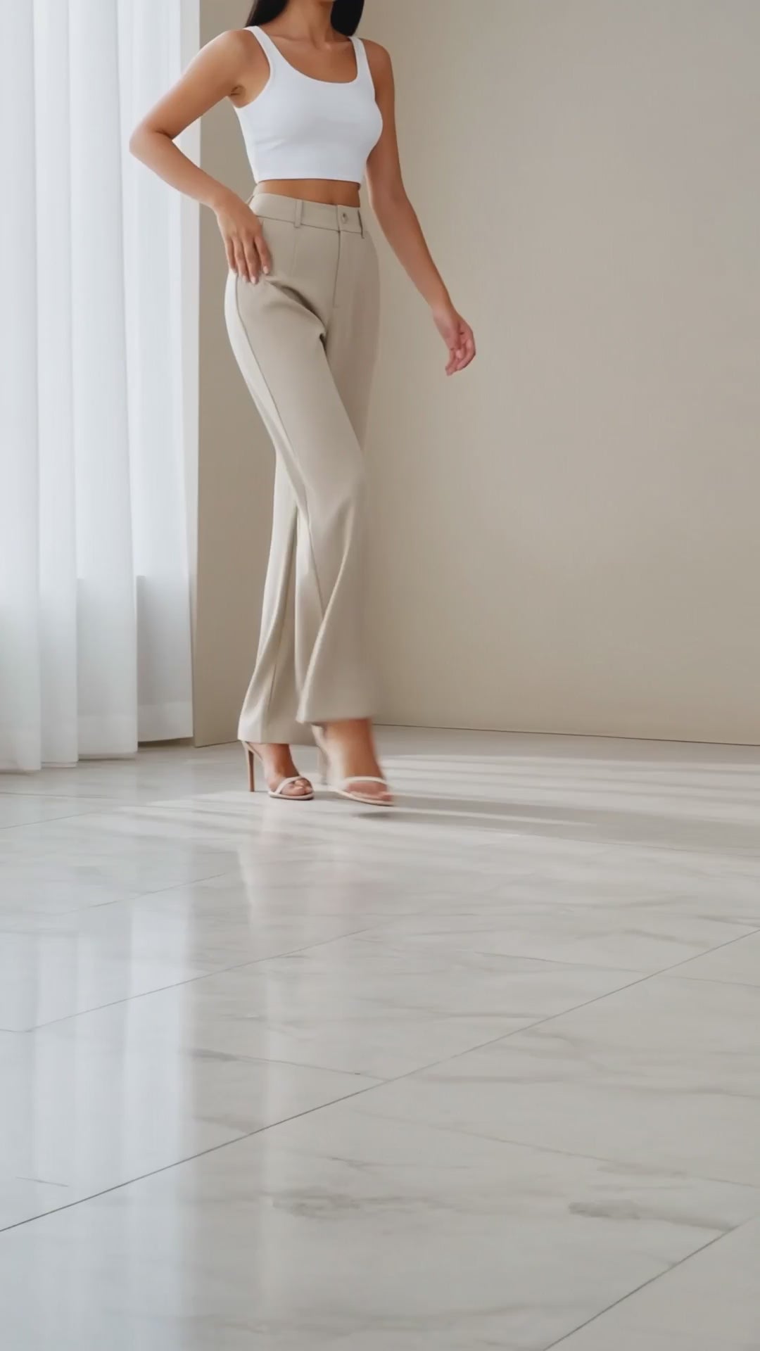 Elegant Womens Suit Pants With Pockets - vidéo produit