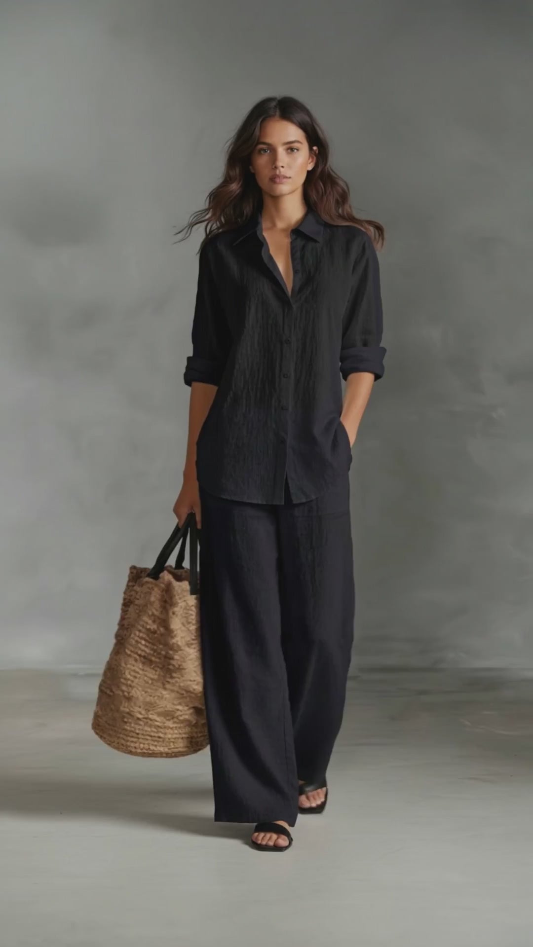 Women's Polyester Two-Piece Suit Set - vidéo produit