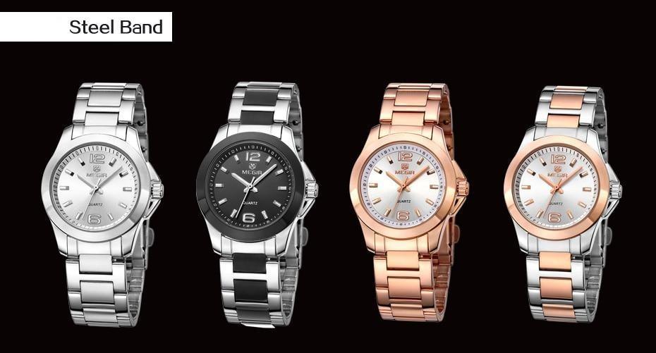 Stevvex luxury gold rose women’s waterproof analog wristwatch with elegant modern design and stylish details.