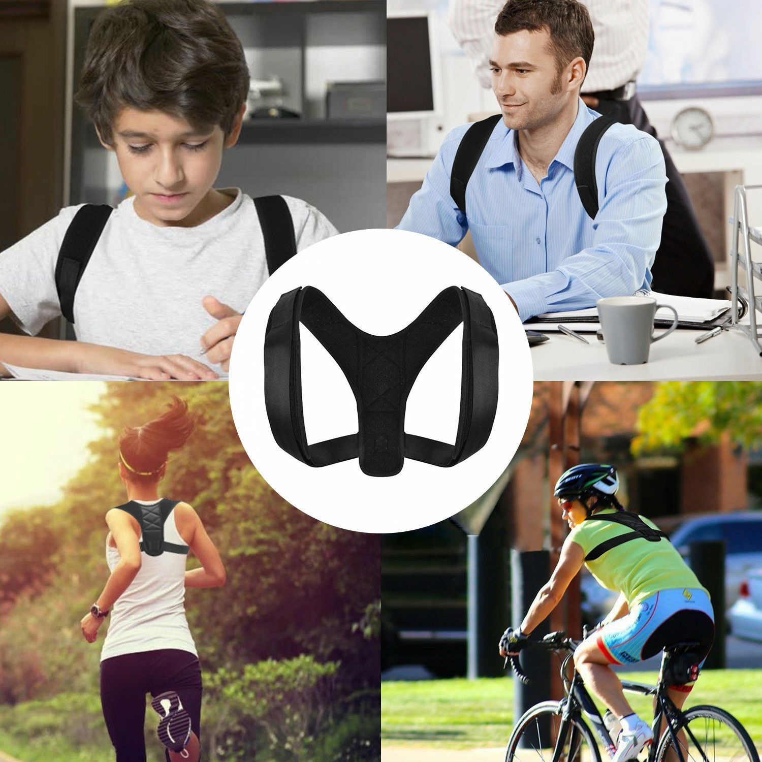 Unisex Adjustable Back Posture Corrector Yellow Pandora