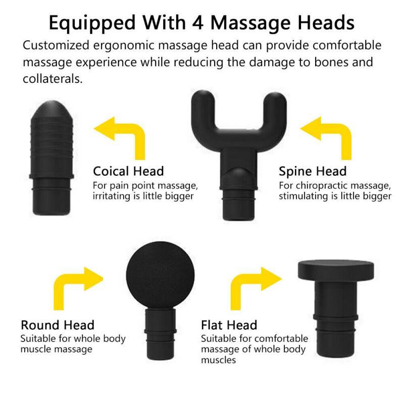 30 Speeds Premium 6 Heads  Handheld Massager Yellow Pandora