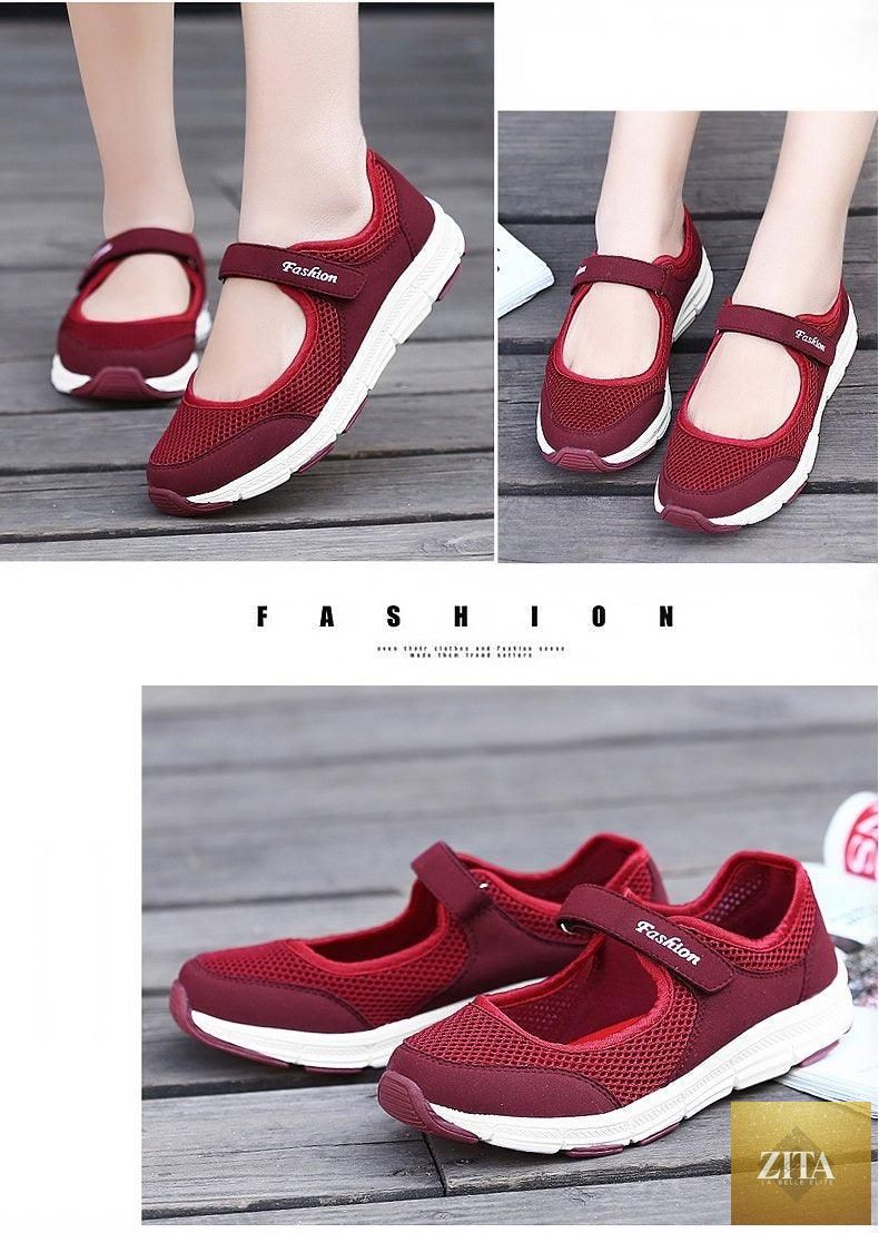 Women Flat Casual Fashion Breathable Mesh Tenis Shoes Women Summer Flat Soft Fashion Lightweight Slip-On Super Light Women Shoes