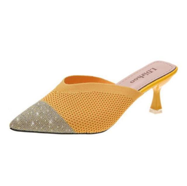 Stevvex Queen Fashion PU sandals for women with transparent design, pointed toe, high heels, perfect for parties and outdoor dress.