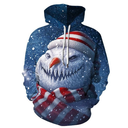 Men Women Autumn Winter Christmas Sweater 3D Funny Printed Holiday Blue Charlie