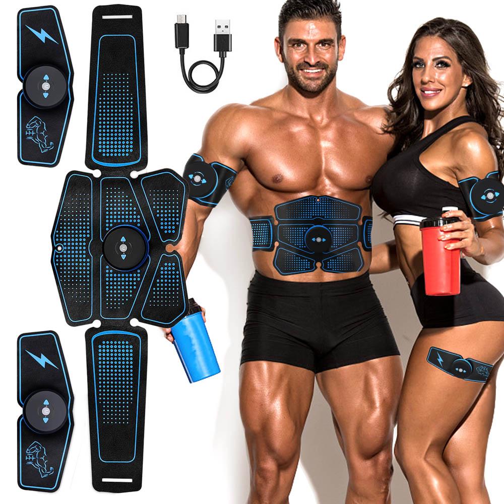 Abdominal Muscle Stimulator Trainer EMS Abs Fitness Equipment Training Blue Charlie