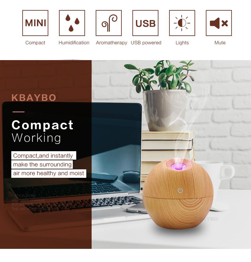 USB Aroma Essential Oil Diffuser Ultrasonic Cool Mist Humidifier Air Jade