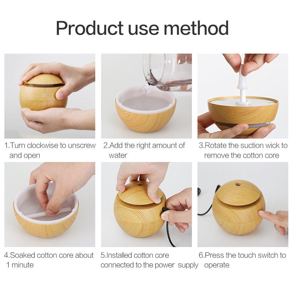 USB Aroma Essential Oil Diffuser Ultrasonic Cool Mist Humidifier Air Jade