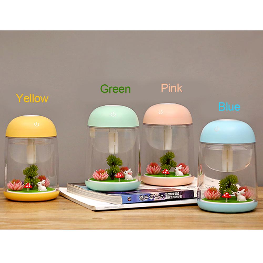 KBAYBO 180ml Mini Ultrasonic Air Aroma Humidifier for home LED Lights Jade