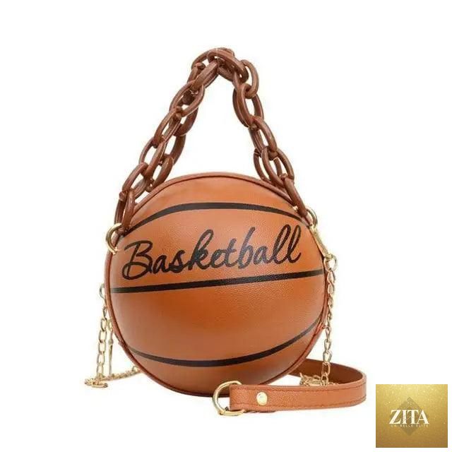 Stunning Ball Purses For Teenagers And Women Stylish Shoulder Bags, Crossbody Chain Hand Bags Personalit Leather Pink Basketball Bag For Females