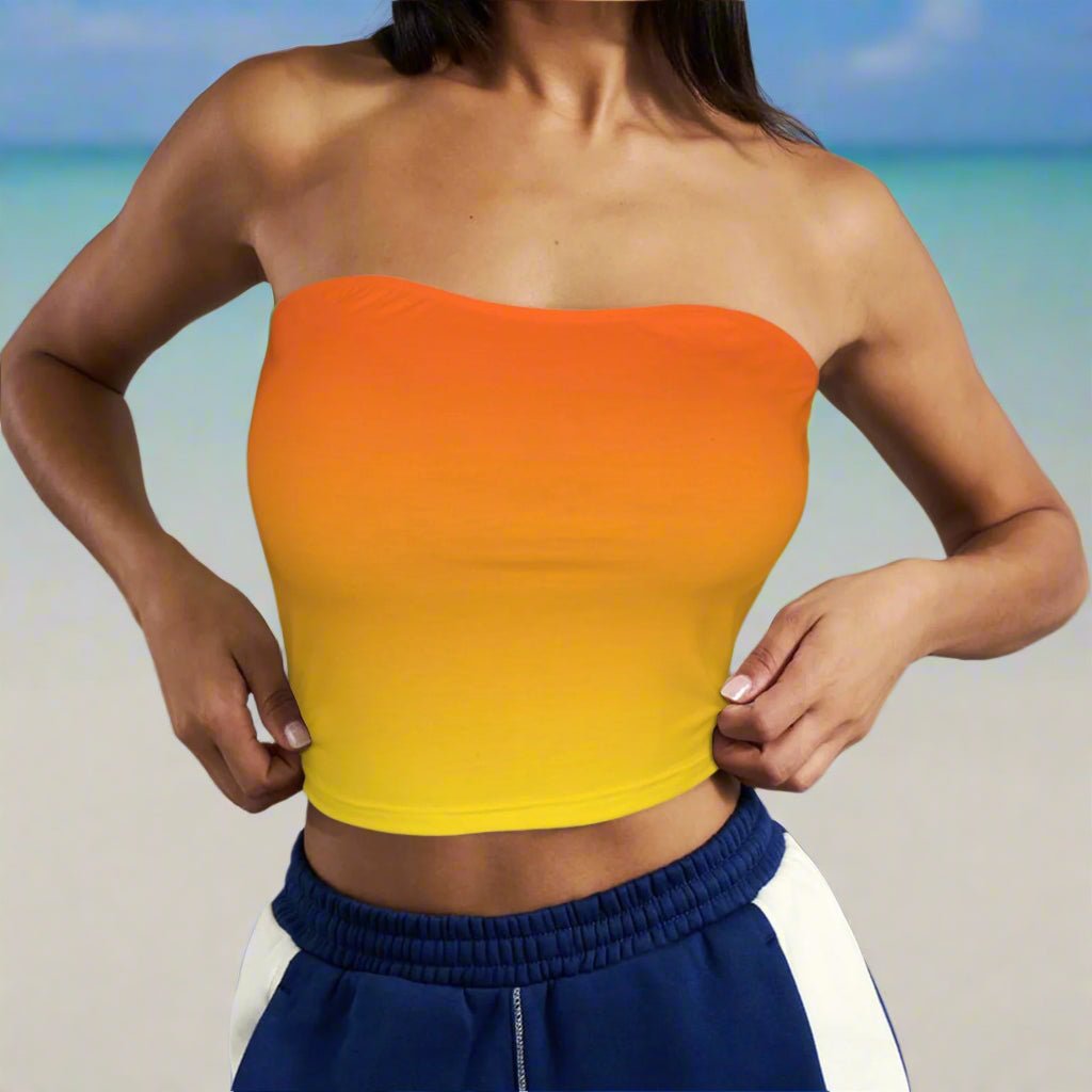 Medium Tall Tube Top 🌴 In 6 Tropical Ombré Colors