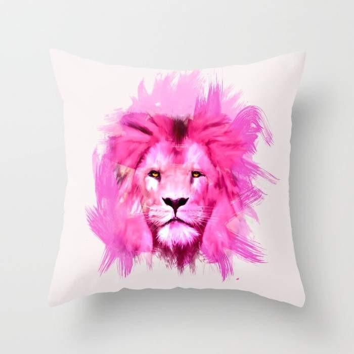 A pink lion looked at me. Cushion/Pillow Scorpius