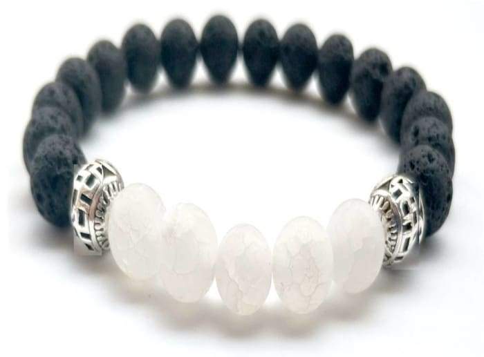 White Lava Stone Essential Oil Bracelet Green Danae