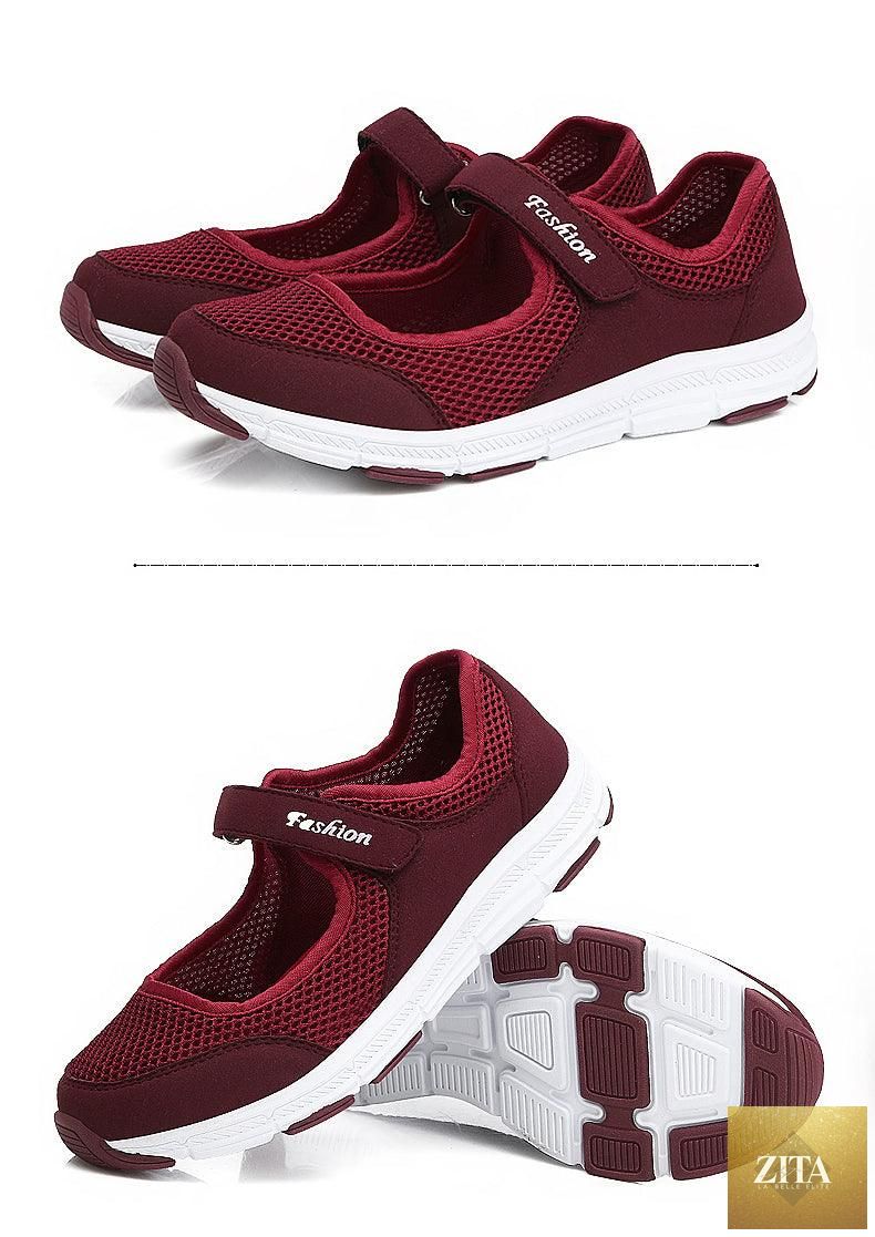 Women Flat Casual Fashion Breathable Mesh Tenis Shoes Women Summer Flat Soft Fashion Lightweight Slip-On Super Light Women Shoes
