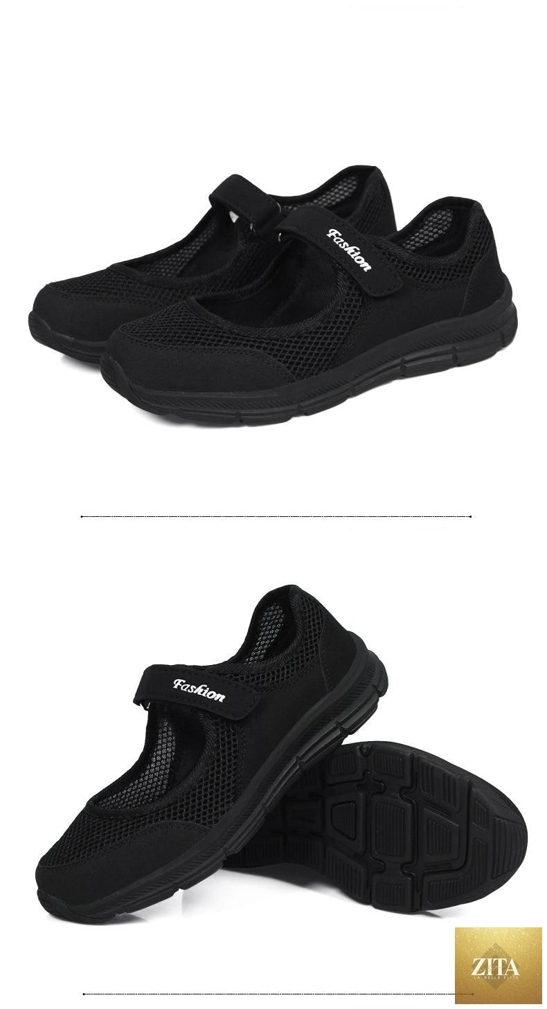 Women Flat Casual Fashion Breathable Mesh Tenis Shoes Women Summer Flat Soft Fashion Lightweight Slip-On Super Light Women Shoes