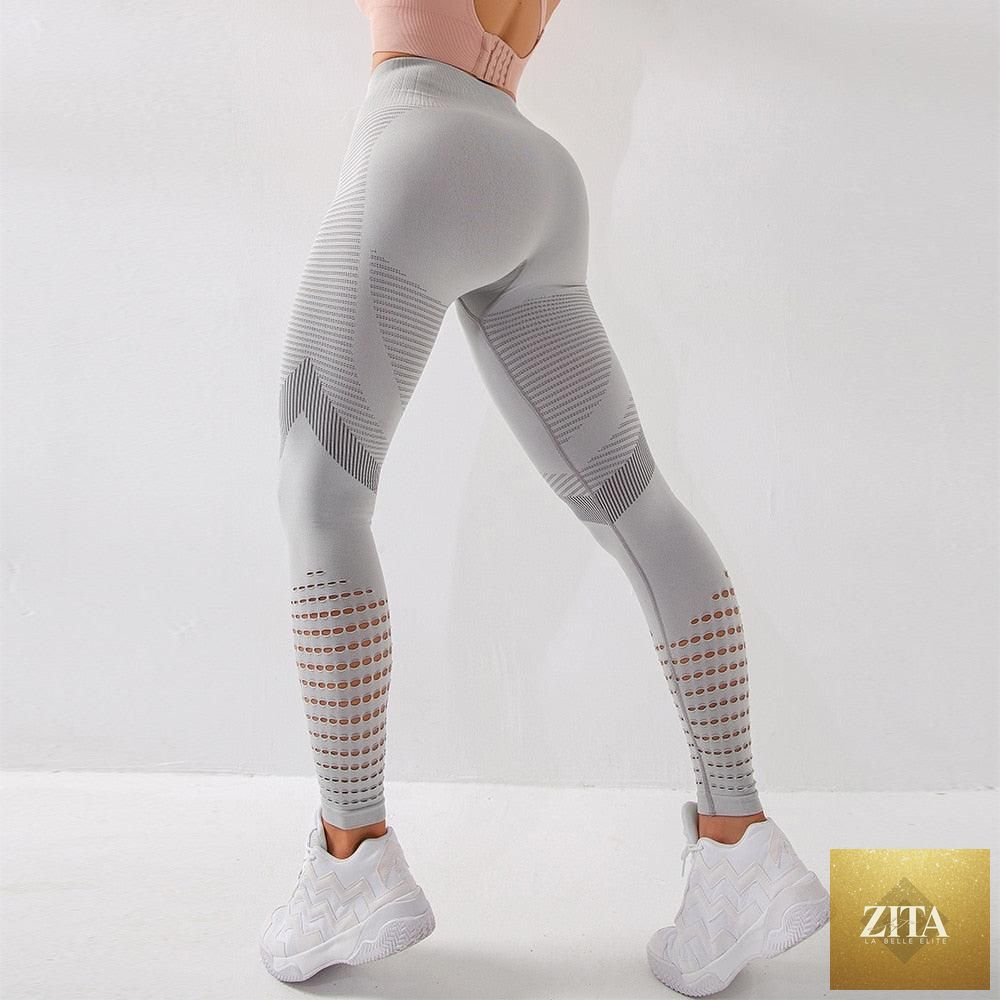 Women Mesh Leggings High Waist Seamless Fitness Leggings Fashion Female Gym Workout Leggings Seamless Gym Running Stylish Tight Athletic Leggings Soft Active Legging For Women