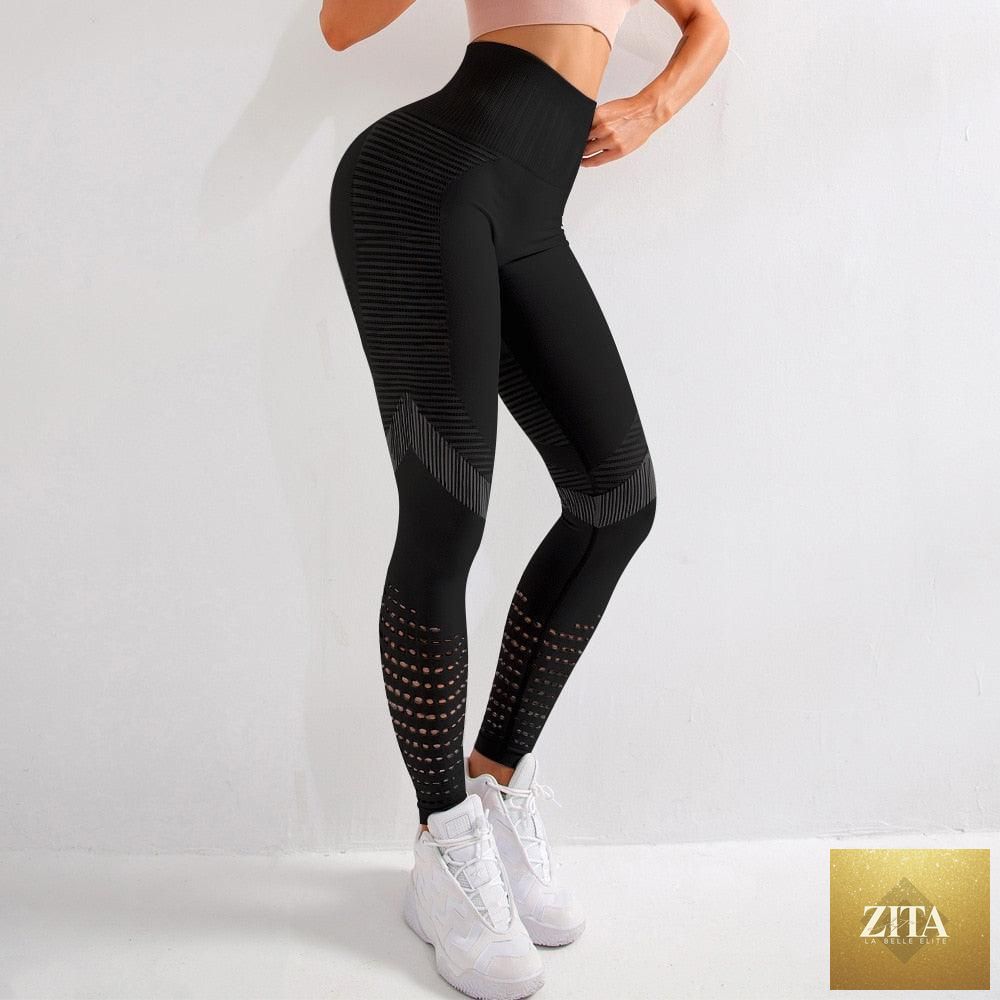 Women Mesh Leggings High Waist Seamless Fitness Leggings Fashion Female Gym Workout Leggings Seamless Gym Running Stylish Tight Athletic Leggings Soft Active Legging For Women